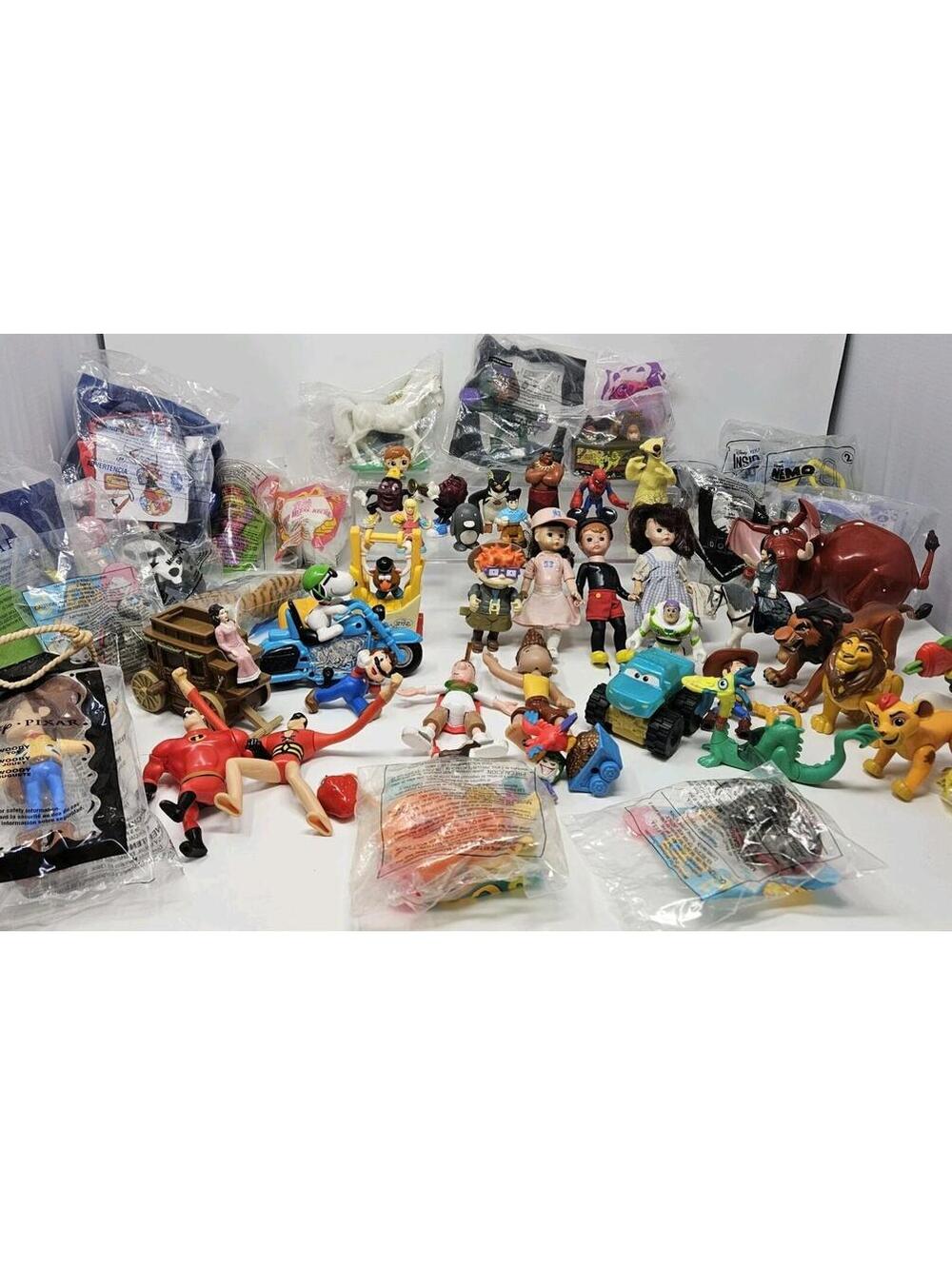 Huge Lot Of 60 McDonald’s Happy Meal +Other Toys Mixed New & Used 90s Y2K Vintag